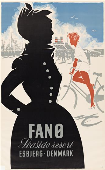 VARIOUS ARTISTS.  [TRAVEL / DENMARK.] Group of 3 posters. 1940s-1950s. Each approximately 39½x24¼ inches, 100¼x61½ cm.